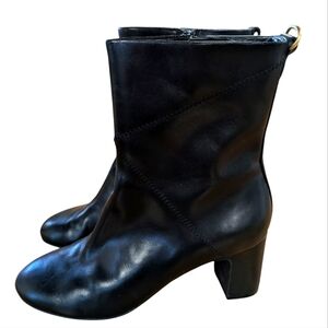 Cole Haan Black Leather Zip Boots Size 6